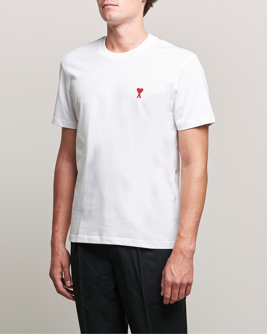 Herr | T-Shirts | AMI | Heart Logo T-Shirt White