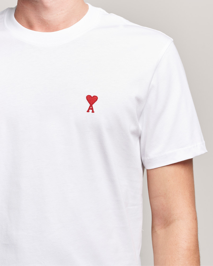 Herr | T-Shirts | AMI | Heart Logo T-Shirt White