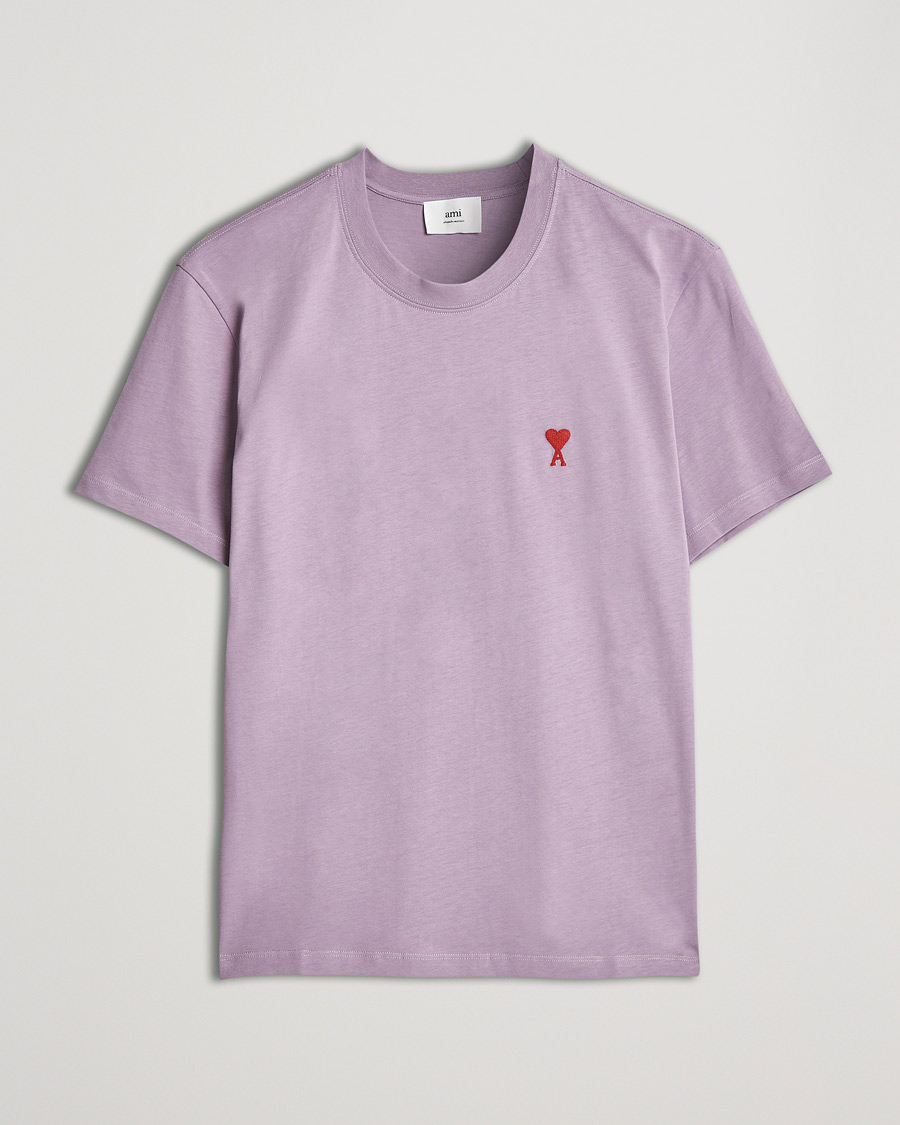 Herr | T-Shirts | AMI | Heart Logo T-Shirt Washed Purple