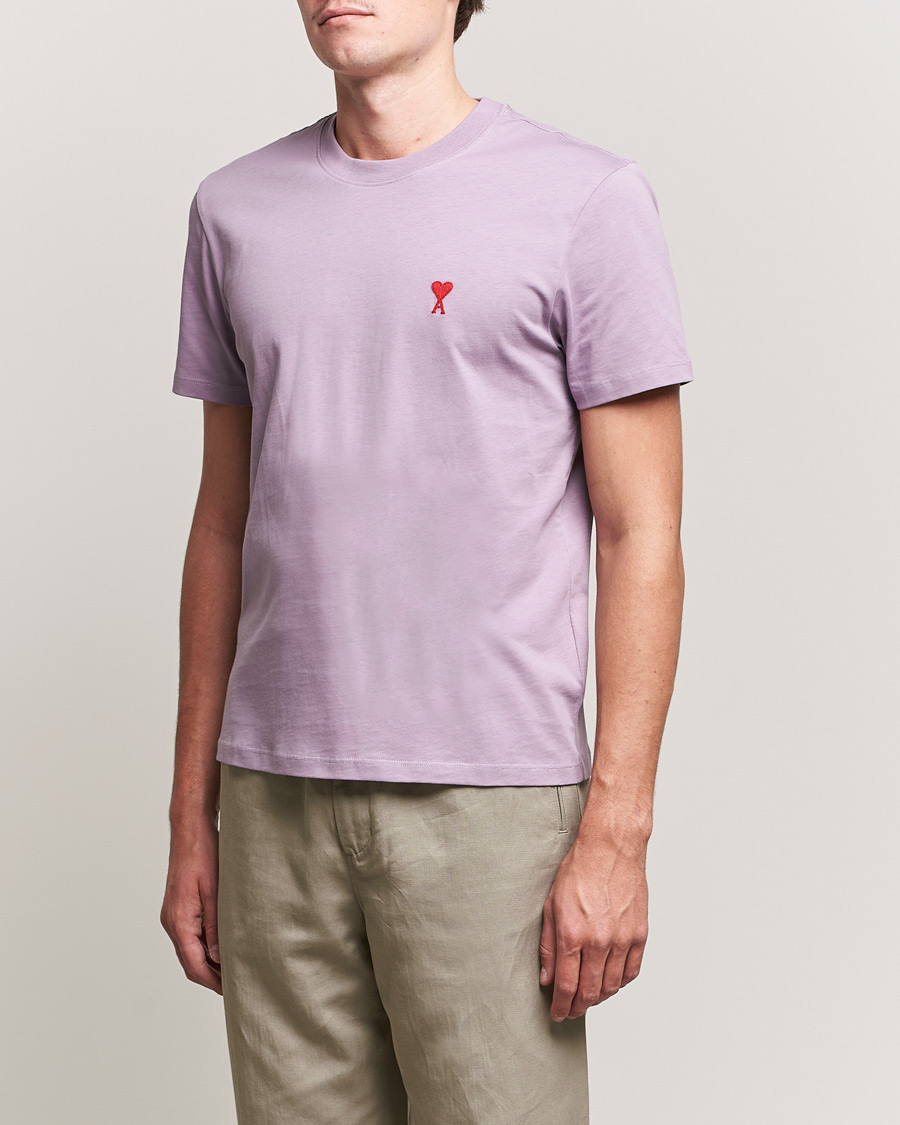 Herr | T-Shirts | AMI | Heart Logo T-Shirt Washed Purple
