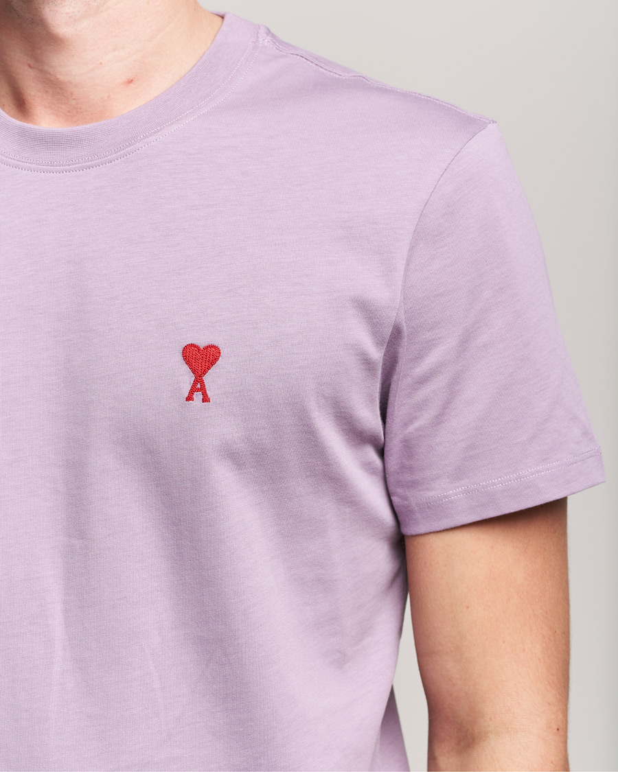 Herr | T-Shirts | AMI | Heart Logo T-Shirt Washed Purple