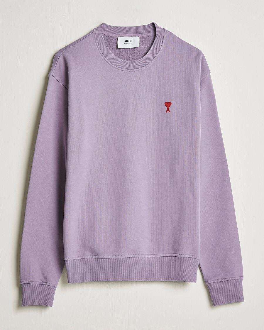 Herr | Tröjor | AMI | Heart Logo Sweatshirt Washed Purple
