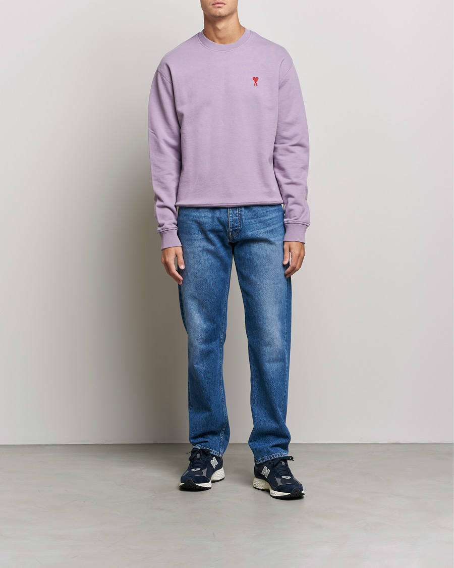 Herr | Tröjor | AMI | Heart Logo Sweatshirt Washed Purple