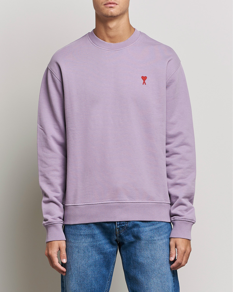 Herr | Tröjor | AMI | Heart Logo Sweatshirt Washed Purple