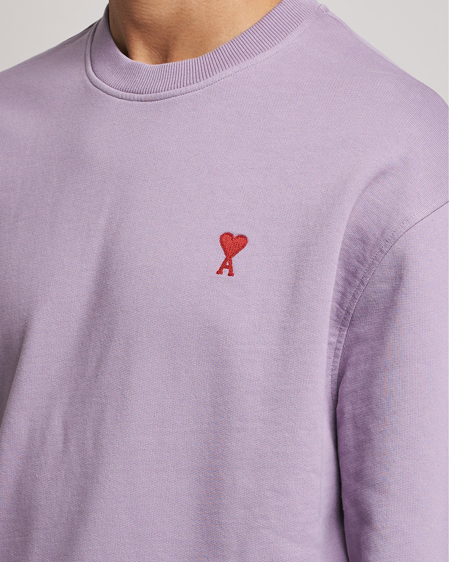 Herr | Tröjor | AMI | Heart Logo Sweatshirt Washed Purple