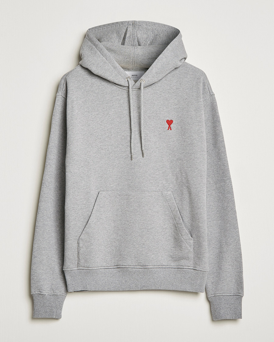 Herr | Tröjor | AMI | Heart Logo Hoodie Heather Grey