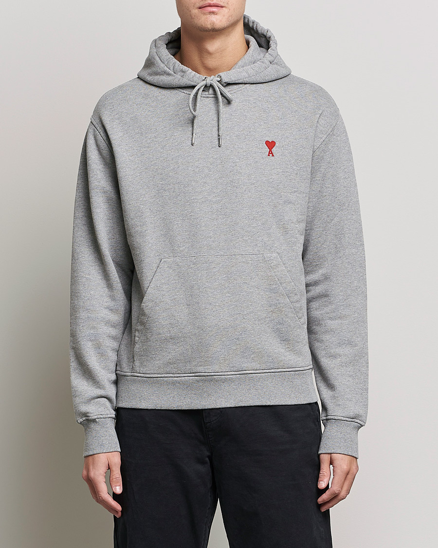 Herr | Tröjor | AMI | Heart Logo Hoodie Heather Grey