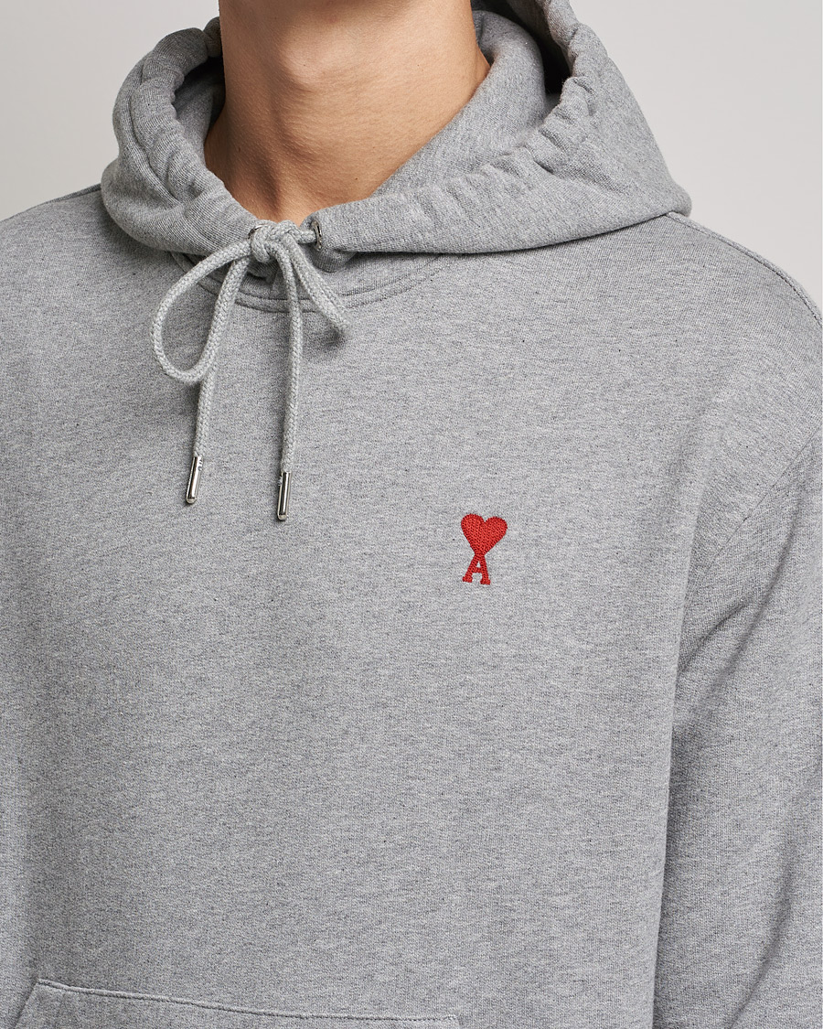 Herr | Tröjor | AMI | Heart Logo Hoodie Heather Grey