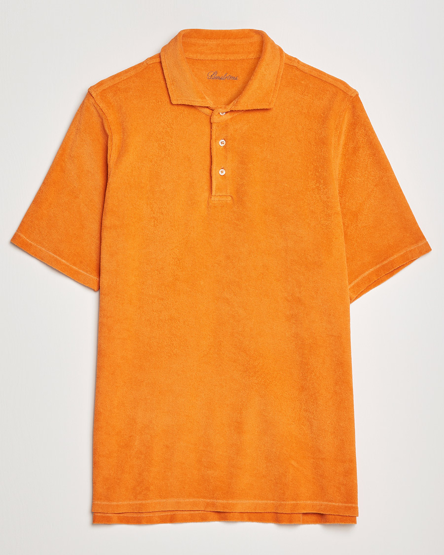 Herr |  | Stenströms | Towelling Cotton Poloshirt Orange