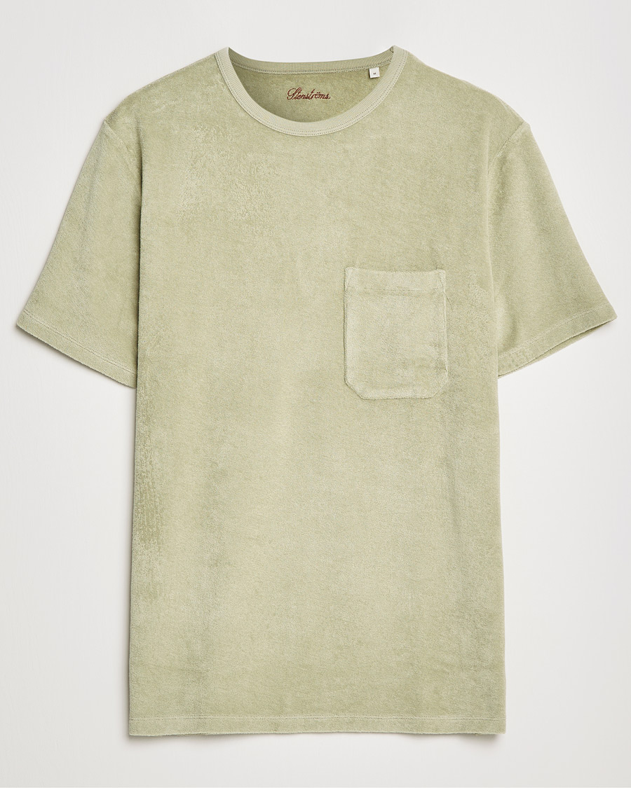 Herr |  | Stenströms | Towelling Cotton T-Shirt Olive