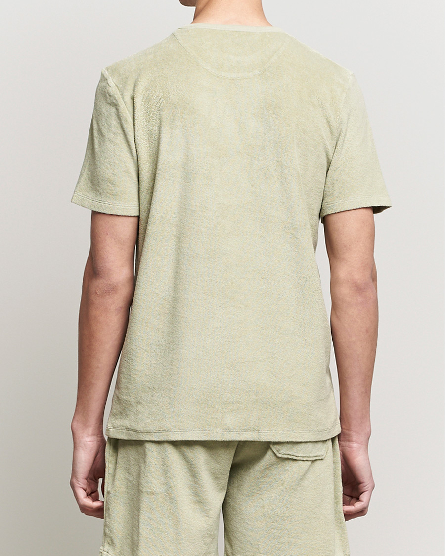 Herr | T-Shirts | Stenströms | Towelling Cotton T-Shirt Olive