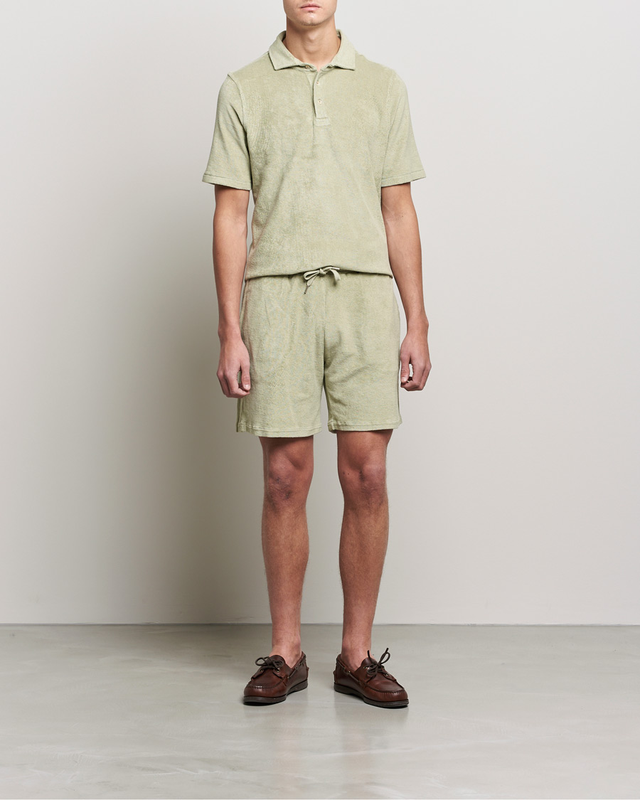 Herr | Shorts | Stenströms | Towelling Cotton Shorts Olive