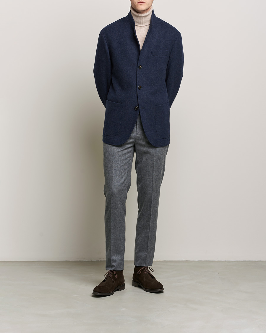 Herr | Jackor | Brunello Cucinelli | Cashmere City Jacket Dark Blue