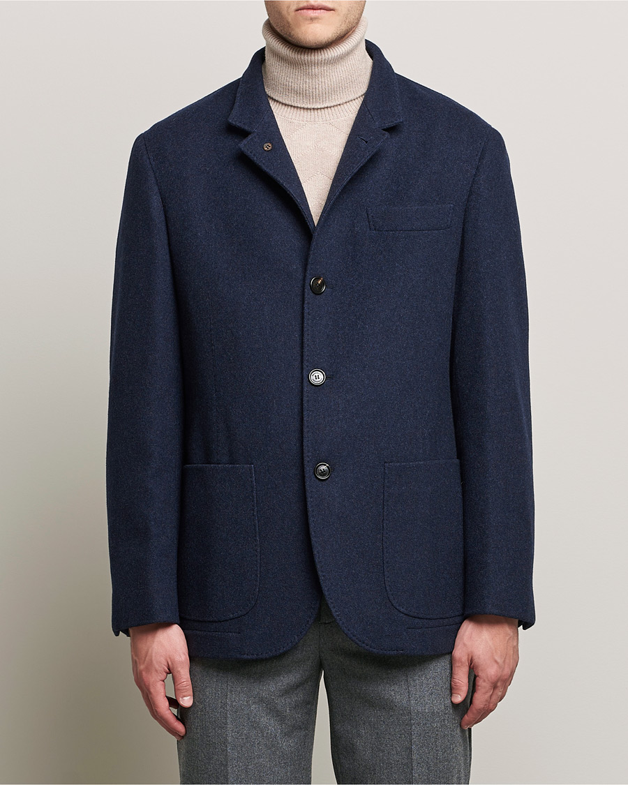 Herr | Jackor | Brunello Cucinelli | Cashmere City Jacket Dark Blue