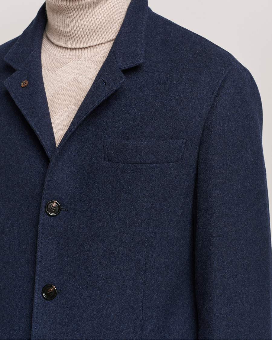 Herr | Jackor | Brunello Cucinelli | Cashmere City Jacket Dark Blue