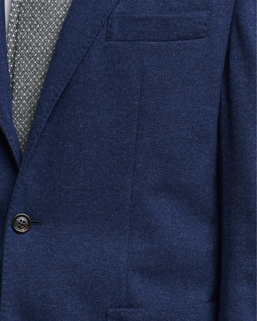 Herr | Kavajer | Brunello Cucinelli | Cashmere Jersey Jacket Dark Blue