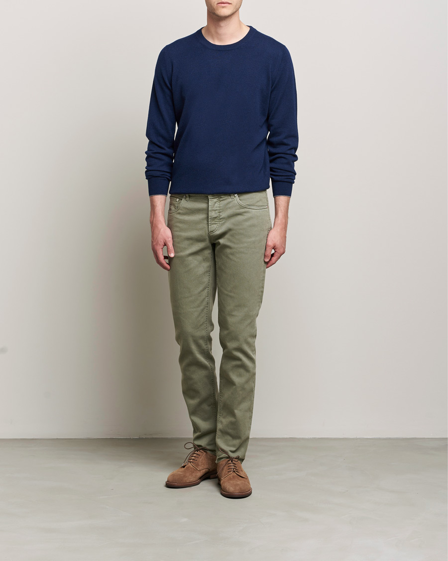 Herr | Tröjor | Brunello Cucinelli | 2 Ply Cashmere Pullover Navy