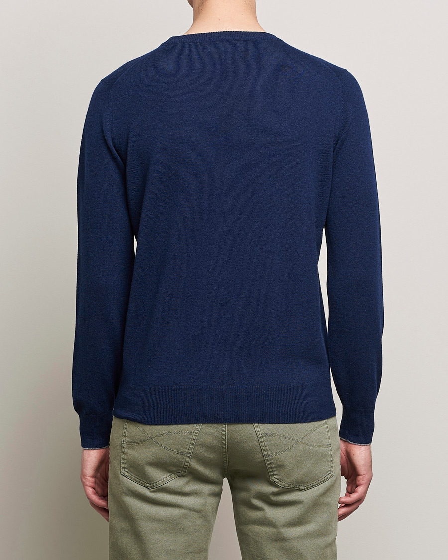 Herr | Tröjor | Brunello Cucinelli | 2 Ply Cashmere Pullover Navy