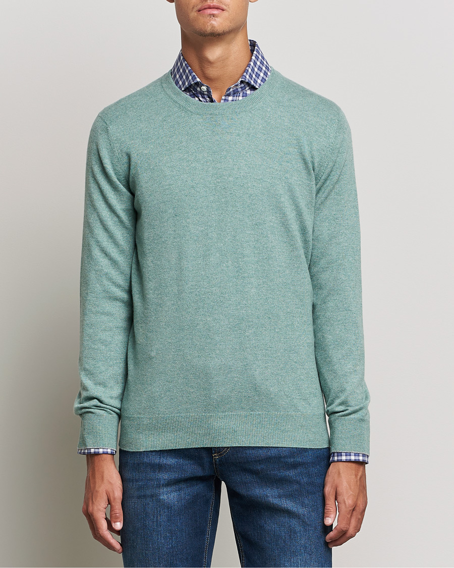 Herr | Tröjor | Brunello Cucinelli | 2 Ply Cashmere Pullover Emerald Green