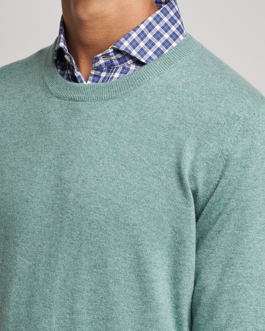 Herr | Tröjor | Brunello Cucinelli | 2 Ply Cashmere Pullover Emerald Green