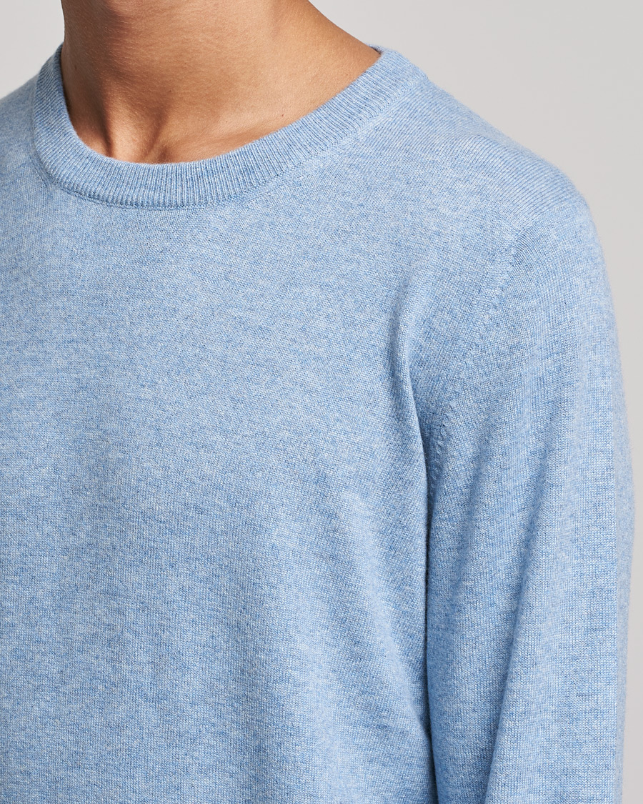 Herr | Tröjor | Brunello Cucinelli | 2 Ply Cashmere Pullover Light Blue