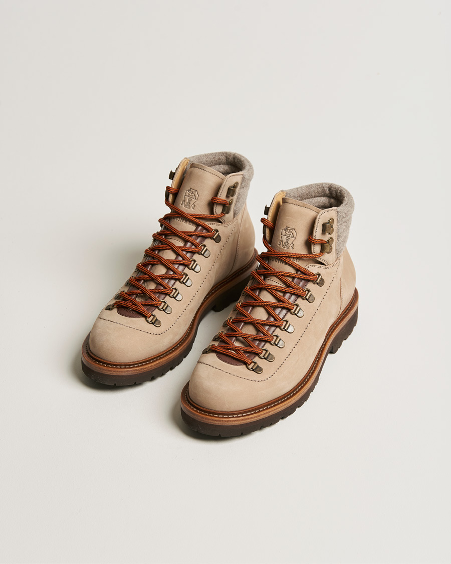 Herr | Brunello Cucinelli Hiking Boot Stone Suede | Brunello Cucinelli | Hiking Boot Stone Suede