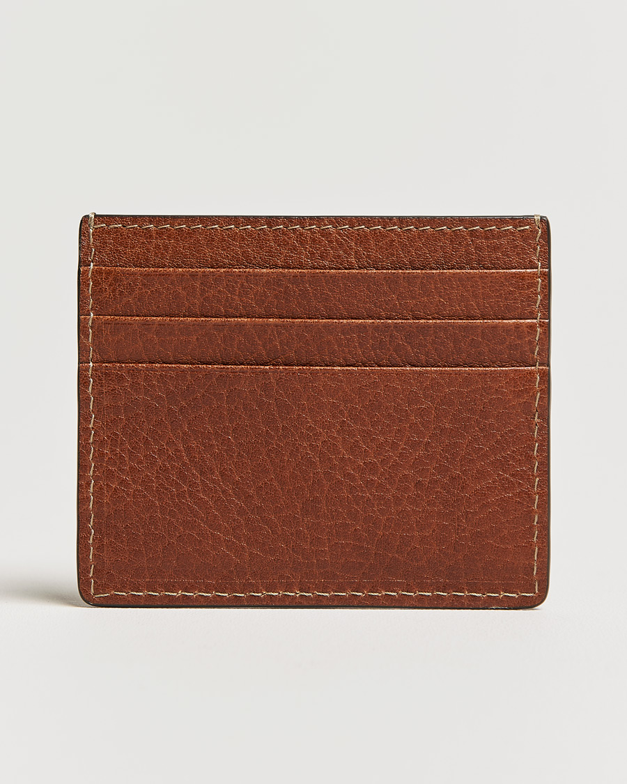 Herr | Plånböcker | Brunello Cucinelli | Grain Leather Card Holder Cognac