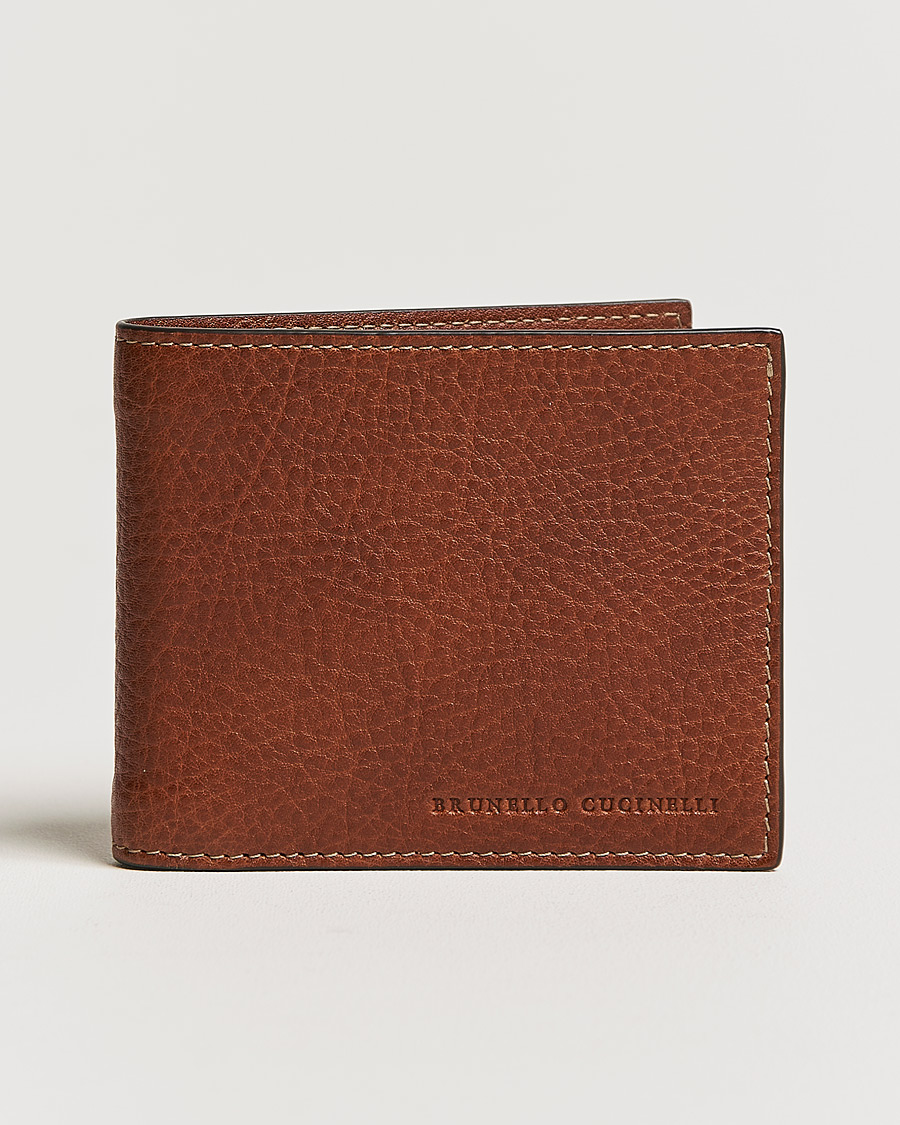 Herr | Brunello Cucinelli Grain Leather Wallet Cognac | Brunello Cucinelli | Grain Leather Wallet Cognac