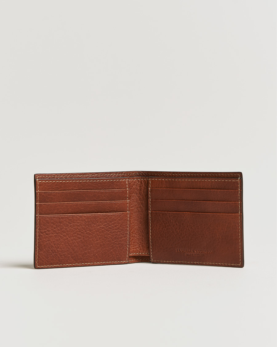Herr | Plånböcker | Brunello Cucinelli | Grain Leather Wallet Cognac