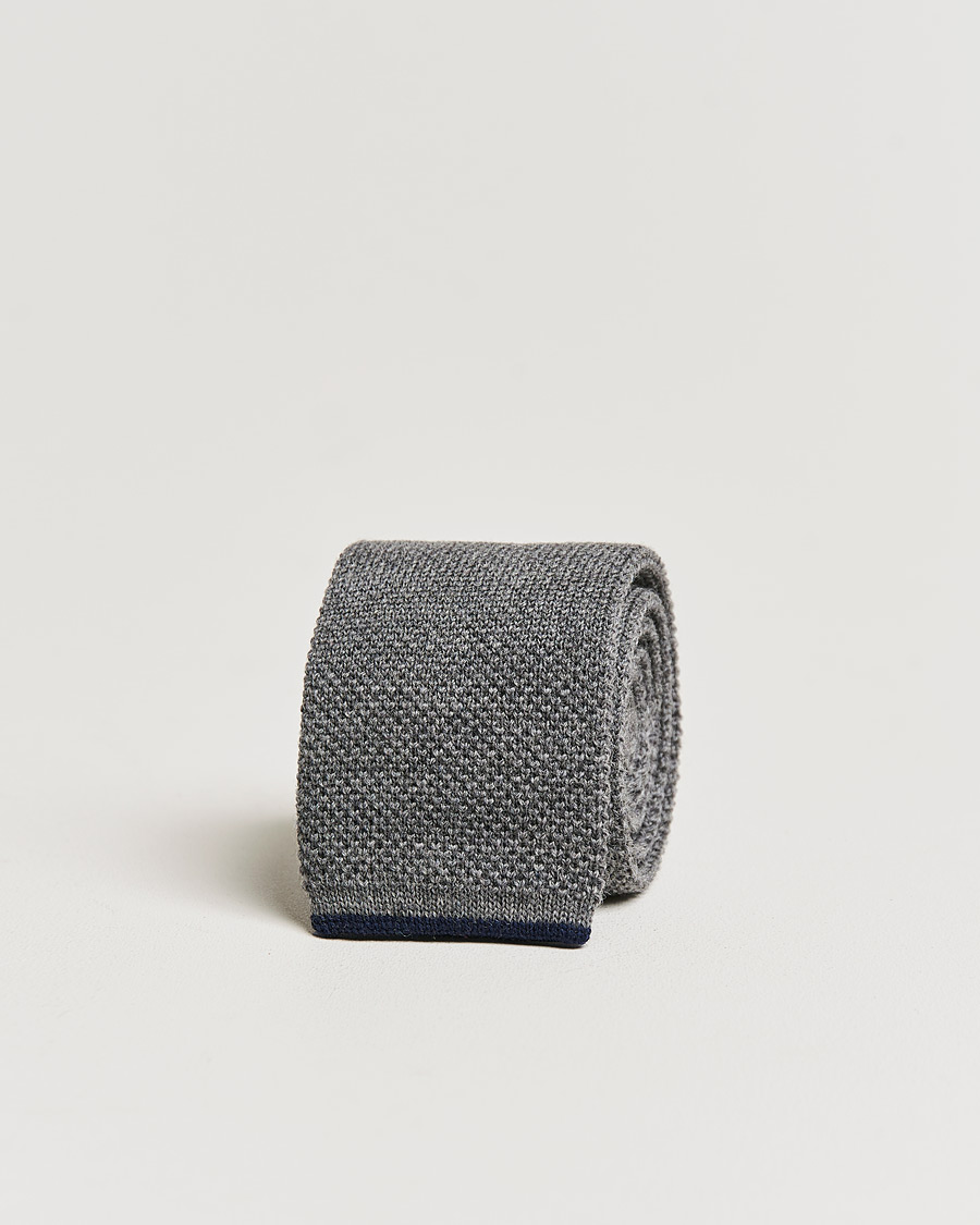 Herr | Brunello Cucinelli Knitted Wool Tie Navy | Brunello Cucinelli | Knitted Wool Tie Navy