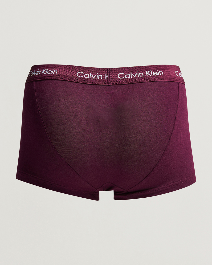 Herr | Underkläder | Calvin Klein | Cotton Stretch 3-Pack Low Rise Trunk Burgundy/Grey/Orange