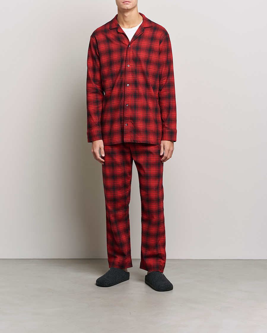 Herr | Pyjamas & Morgonrockar | Calvin Klein | Cotton Checked Pyajama Set Red/Black