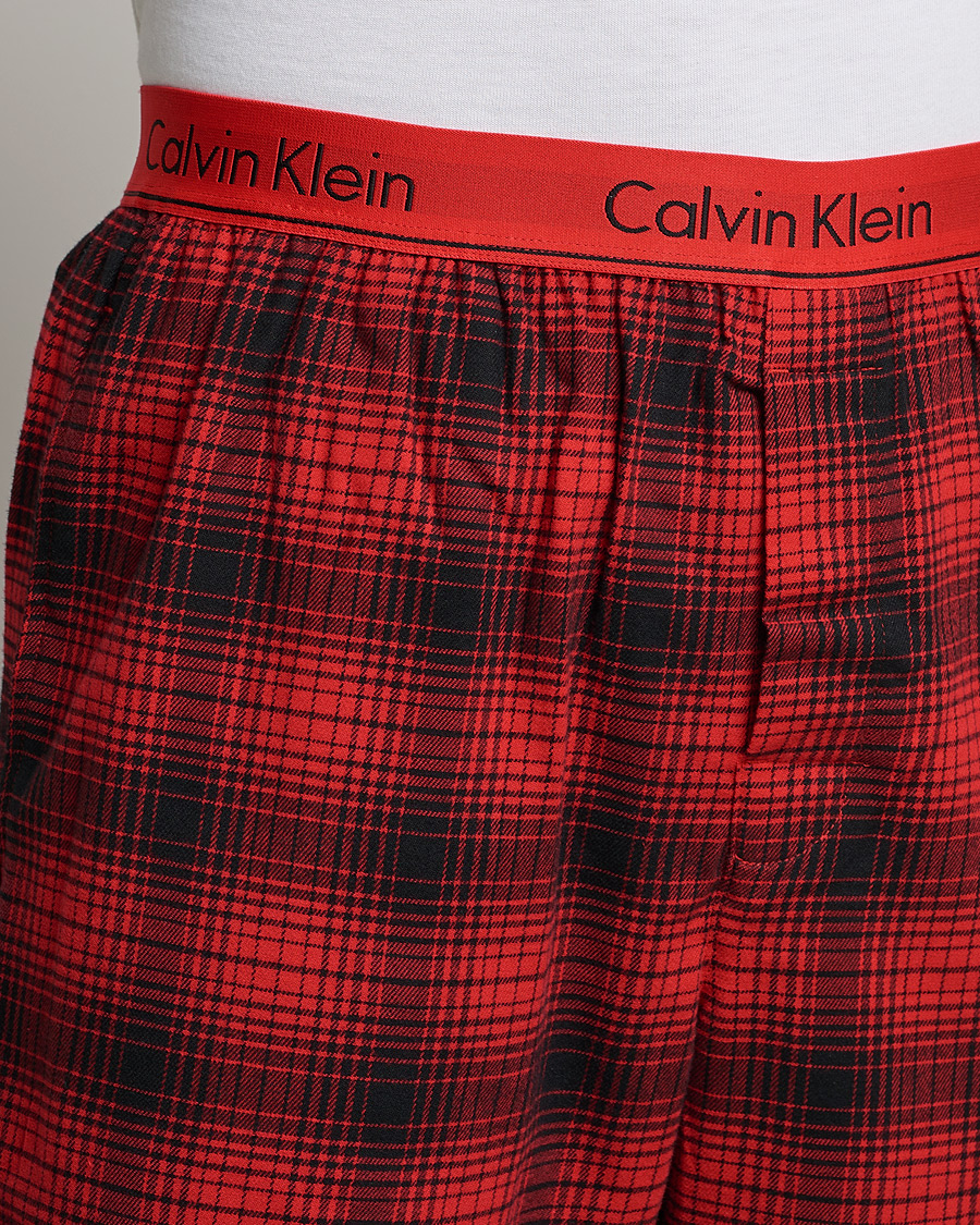 Herr | Pyjamas & Morgonrockar | Calvin Klein | Cotton Checked Pyajama Set Red/Black