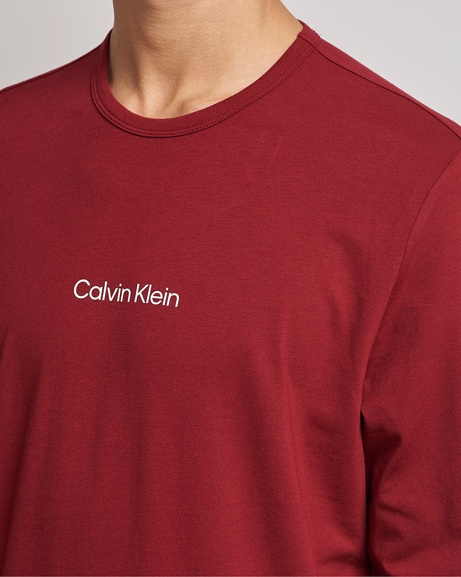Herr | Pyjamas & Morgonrockar | Calvin Klein | Logo Long Sleeve Checked Pyjama Set Red