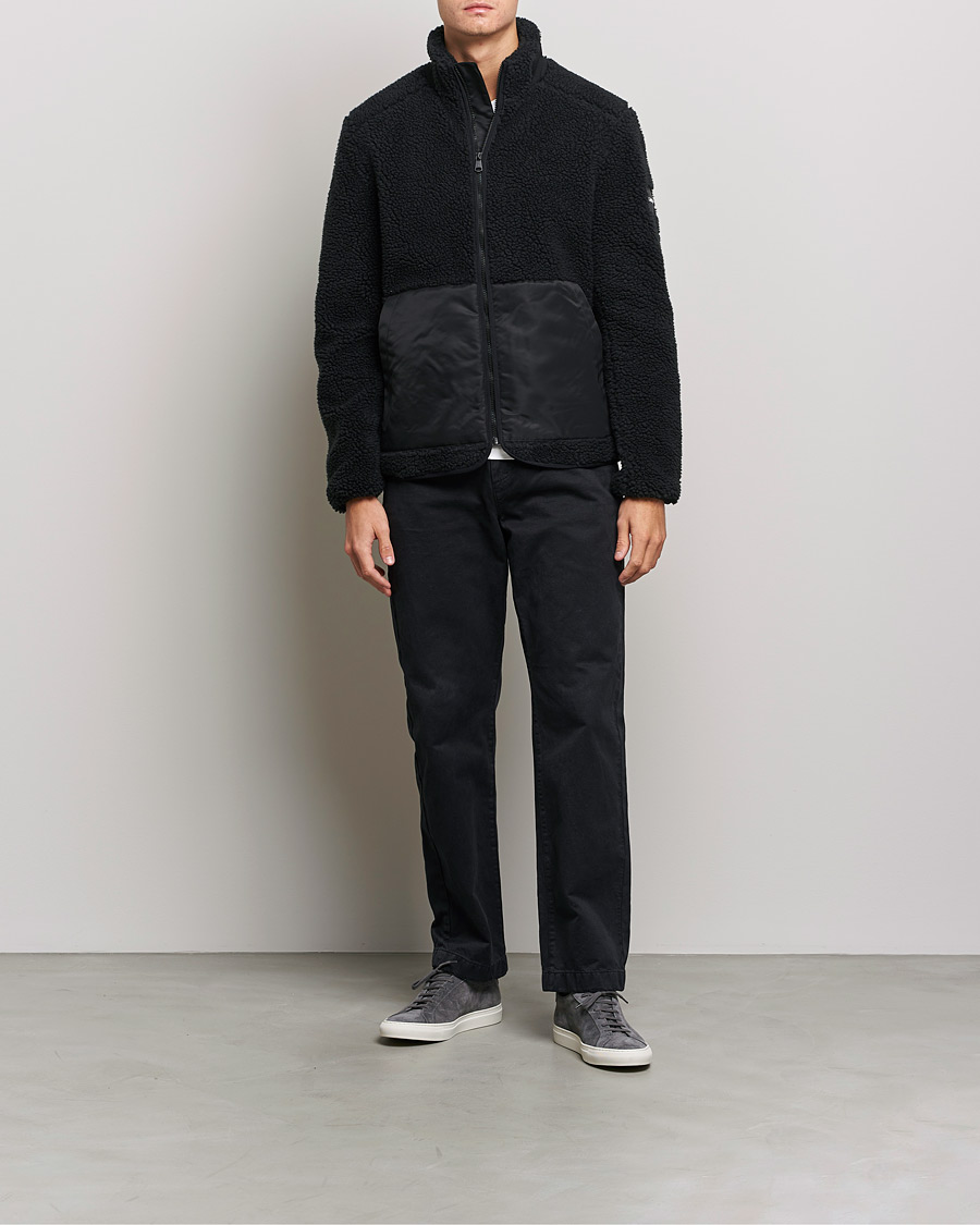 Herr | Fleecetröjor | Calvin Klein | Teddy Full Zip Sweater Black