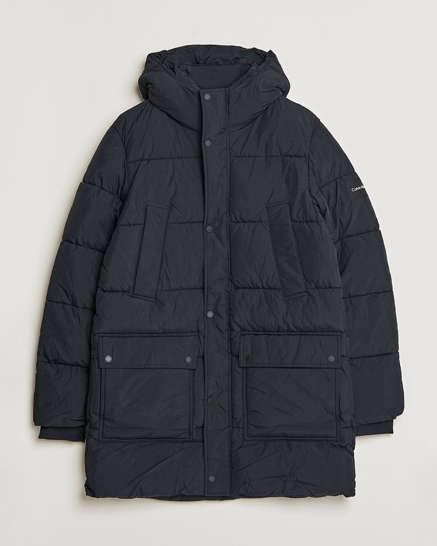 Herr | Jackor | Calvin Klein | Crinkle Nylon Long Puffer Jacker Black