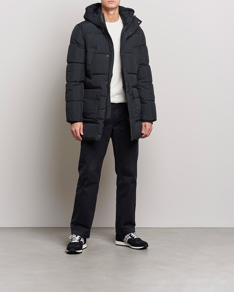Herr | Jackor | Calvin Klein | Crinkle Nylon Long Puffer Jacker Black