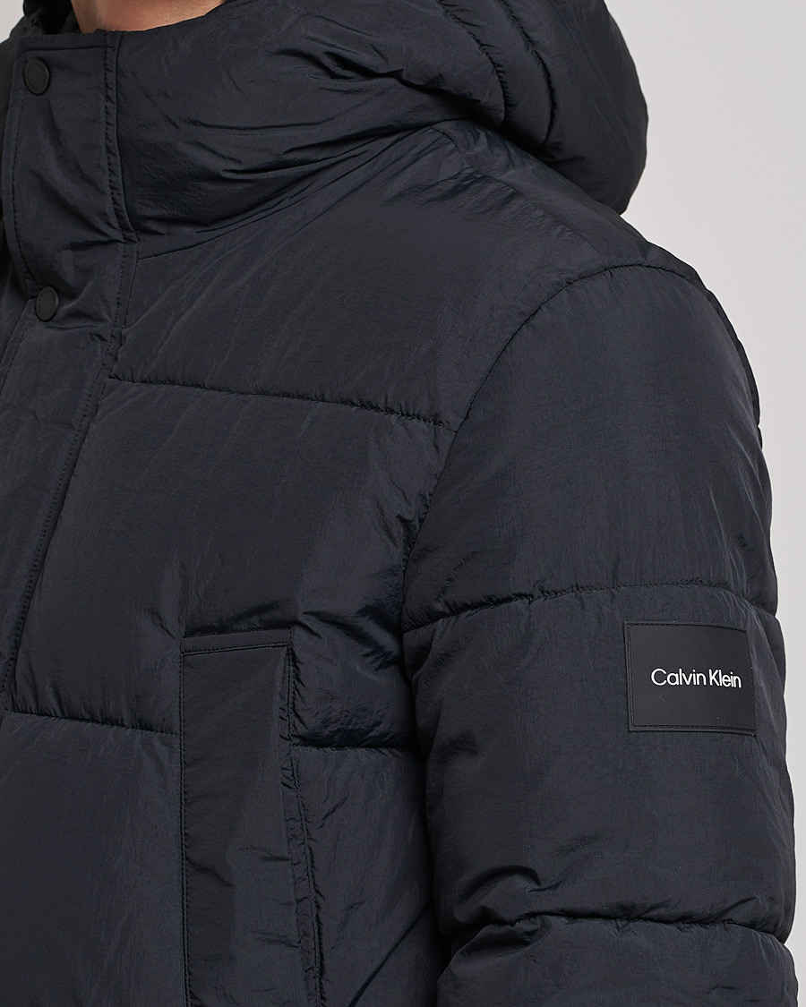 Herr | Jackor | Calvin Klein | Crinkle Nylon Long Puffer Jacker Black