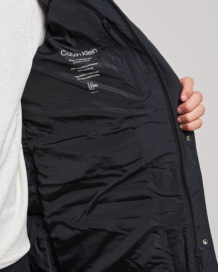 Herr | Jackor | Calvin Klein | Crinkle Nylon Long Puffer Jacker Black