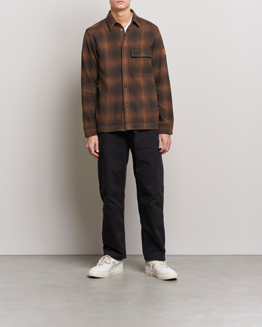 Herr | Skjortor | Calvin Klein | Blurred Checked Overshirt Chester Brown