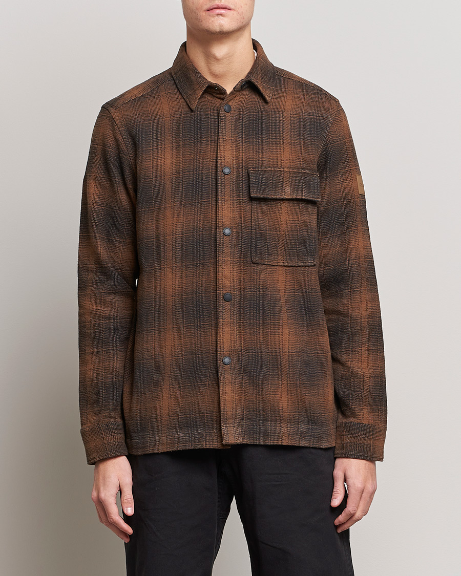 Herr | Skjortor | Calvin Klein | Blurred Checked Overshirt Chester Brown
