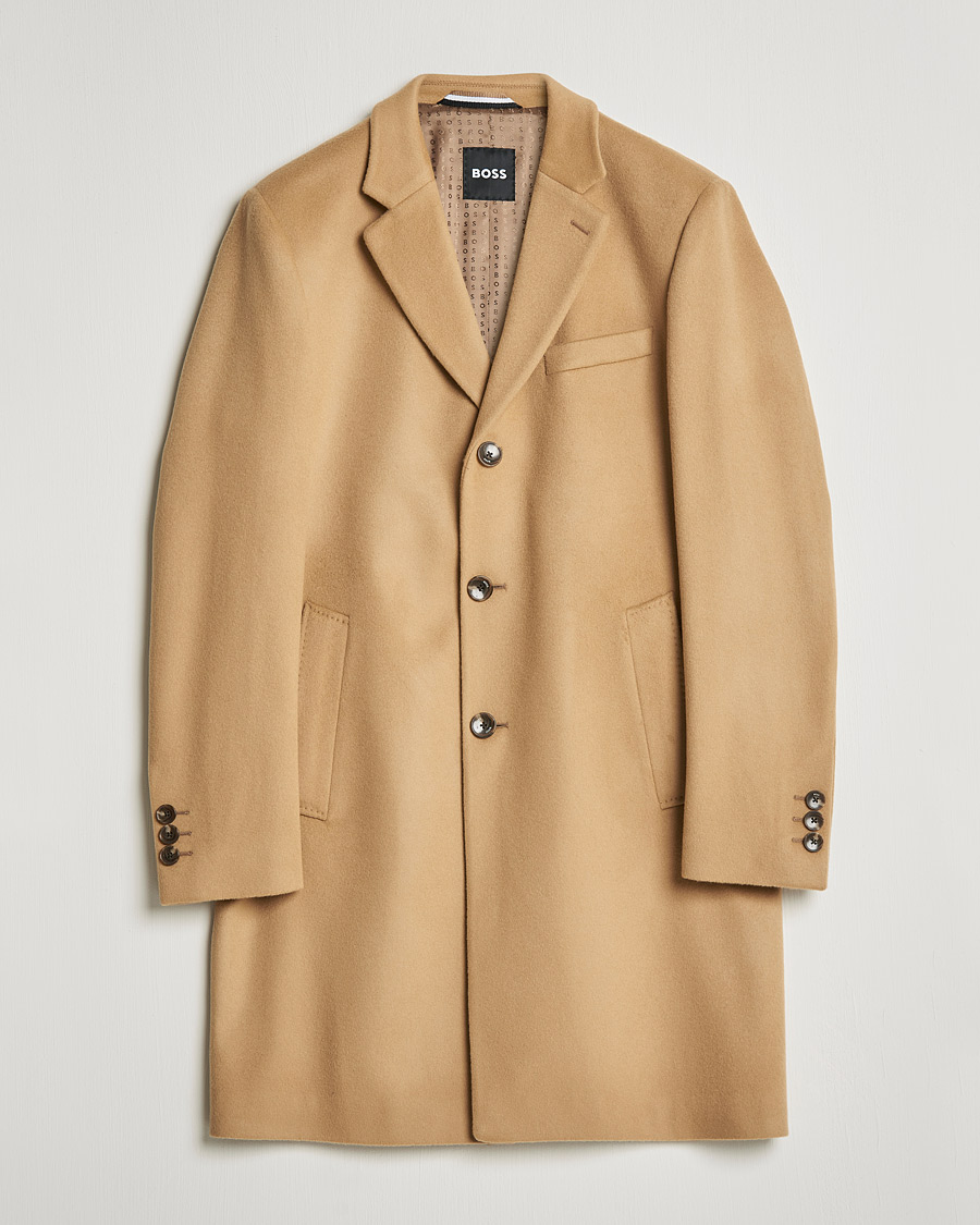Herr | Jackor | BOSS BLACK | BOSS Hyde Wool/Cashmere Coat Medium Beige