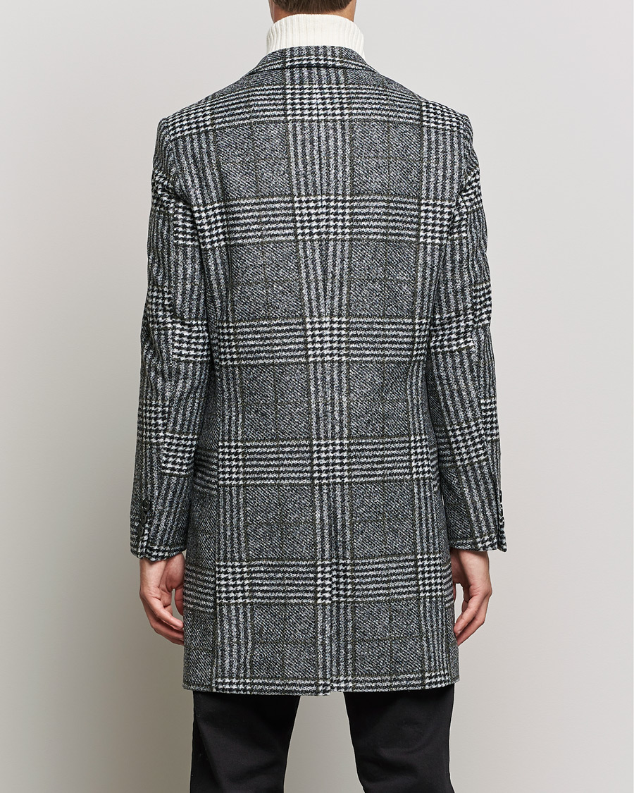 Herr | Jackor | BOSS BLACK | Hyde Wool Checked Coat Black/Grey