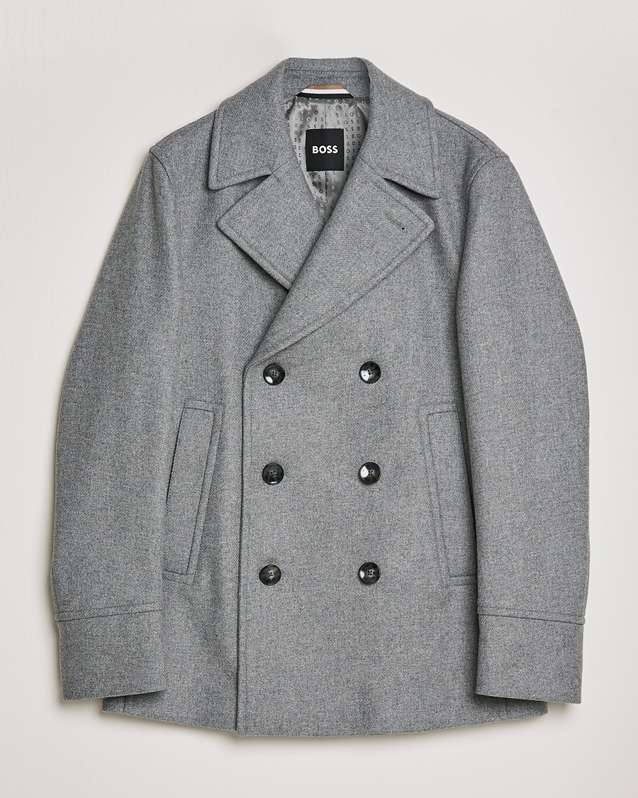 Herr | Jackor | BOSS BLACK | BOSS Hyde Peacoat Silver