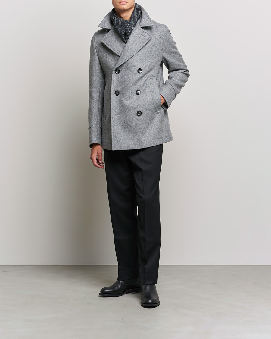 Herr | Jackor | BOSS BLACK | BOSS Hyde Peacoat Silver