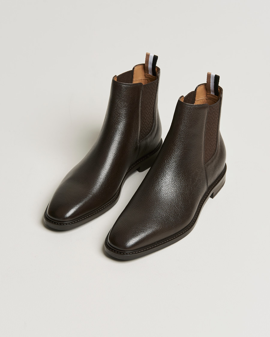 Herr | Skor | BOSS | Lisbon Leather Chelsea Boots Dark Brown
