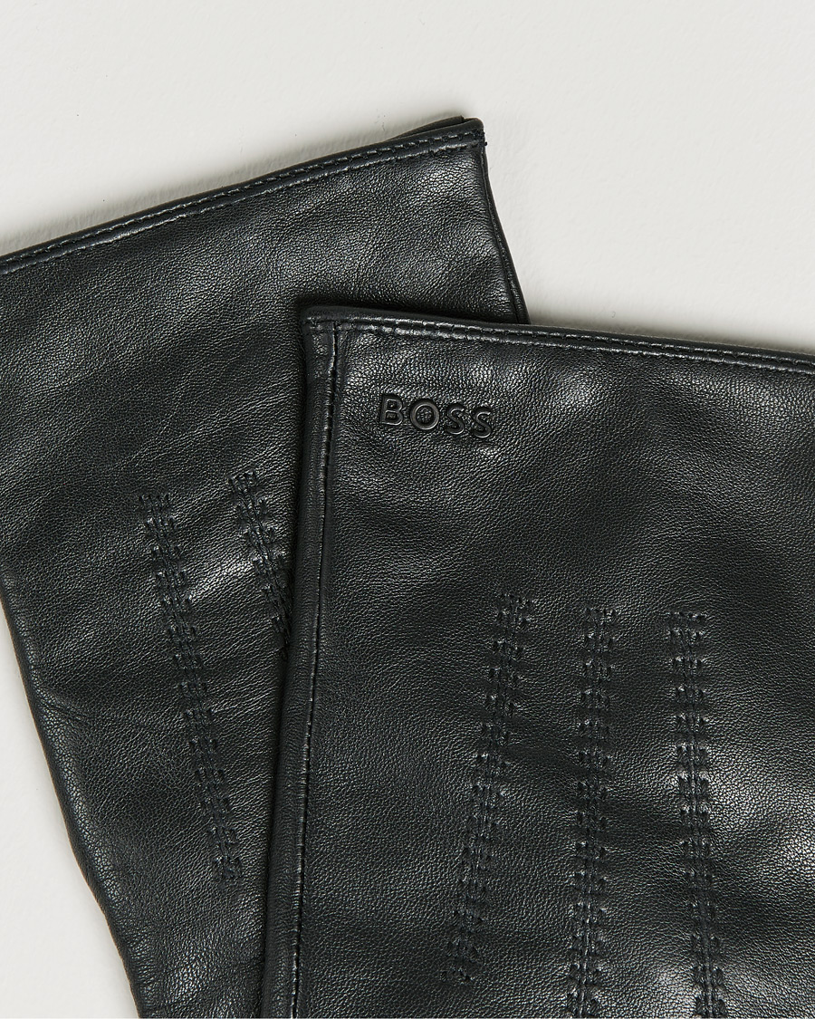 Herr | Hainz Leather Gloves Black | BOSS BLACK | Hainz Leather Gloves Black