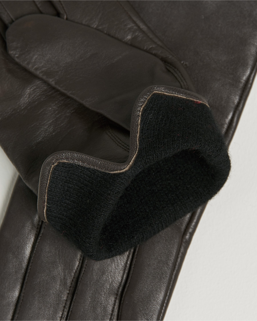 Herr | Hainz Leather Gloves Medium Brown | BOSS BLACK | Hainz Leather Gloves Medium Brown