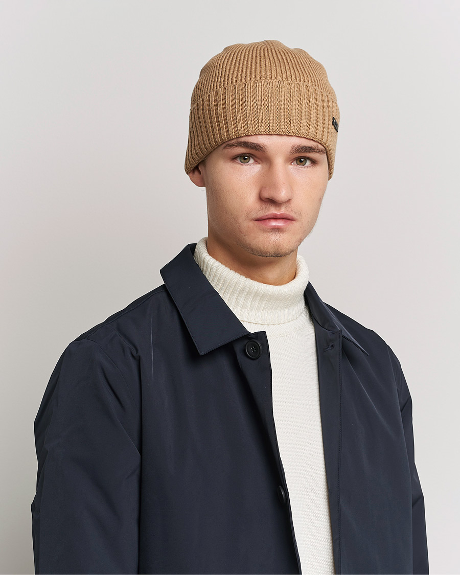 Herr | Fati Beanie Medium Beige | BOSS BLACK | Fati Beanie Medium Beige