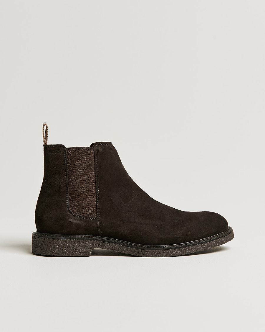 Herr | BOSS Tunley Suede Chelsea Boots Dark Brown | BOSS BLACK | BOSS Tunley Suede Chelsea Boots Dark Brown